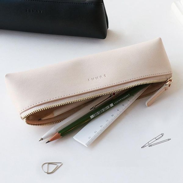 pencil cases pu leather bag simple style shape vintage color case storage pouch for pens stationery school
pencil cases pu leather bag simple style shape vintage color case storage pouch for pens stationery school