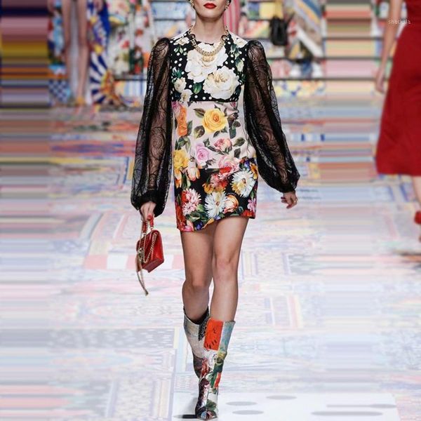 spring runway women dress o neck puff sleeve patchwork lace clothes empire flowers printed mini pencil dresses casual, Black;gray
spring runway women dress o neck puff sleeve patchwork lace clothes empire flowers printed mini pencil dresses casual, Black;gray