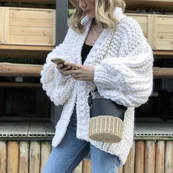 women's sweaters causey 2021 cashmere sweater women winter cardigan hand knitted long sleeve sweatercardigan female thick pull femme co, White;black
women's sweaters causey 2021 cashmere sweater women winter cardigan hand knitted long sleeve sweatercardigan female thick pull femme co, White;black