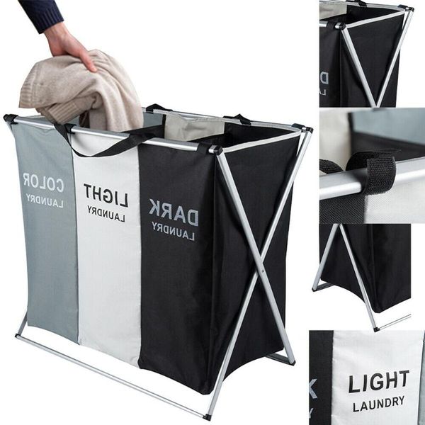 laundry hamper foldable laundry basket with 3 or 2 section large dirty clothes sorter
laundry hamper foldable laundry basket with 3 or 2 section large dirty clothes sorter