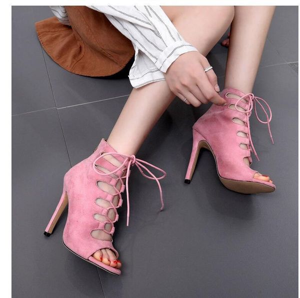 boots summer peep toe ankle sandals thin high heels women's hollow female pumps cross-tied lady gladiators shoes sandal, Black
boots summer peep toe ankle sandals thin high heels women's hollow female pumps cross-tied lady gladiators shoes sandal, Black