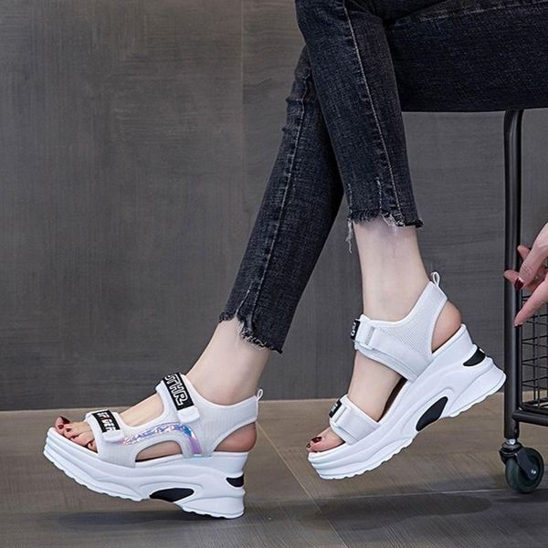 thick-soled sandals female 2021 summer new slope with net red sneakers korean female student platform shoes ins, Black
thick-soled sandals female 2021 summer new slope with net red sneakers korean female student platform shoes ins, Black