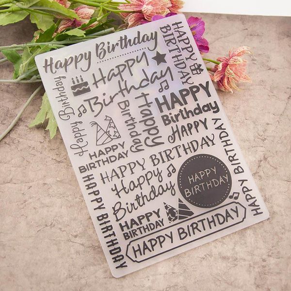 craft tools 1pcs plastic mold template embossed folder diy happy birthday po versatile production paper card
craft tools 1pcs plastic mold template embossed folder diy happy birthday po versatile production paper card