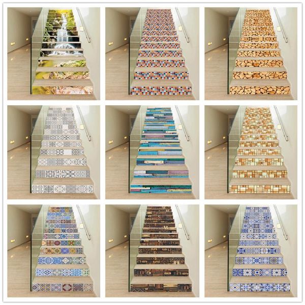 wall stickers 6pcs/13pcs retro tile stair sticker self adhesive pvc removable stairway wallpaper home design art staircase decal stairs mura
wall stickers 6pcs/13pcs retro tile stair sticker self adhesive pvc removable stairway wallpaper home design art staircase decal stairs mura