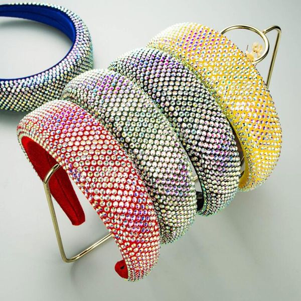fashion women headband warm wide side thickened sponge hairband shining rhinestone paved hair accessories, Silver
fashion women headband warm wide side thickened sponge hairband shining rhinestone paved hair accessories, Silver