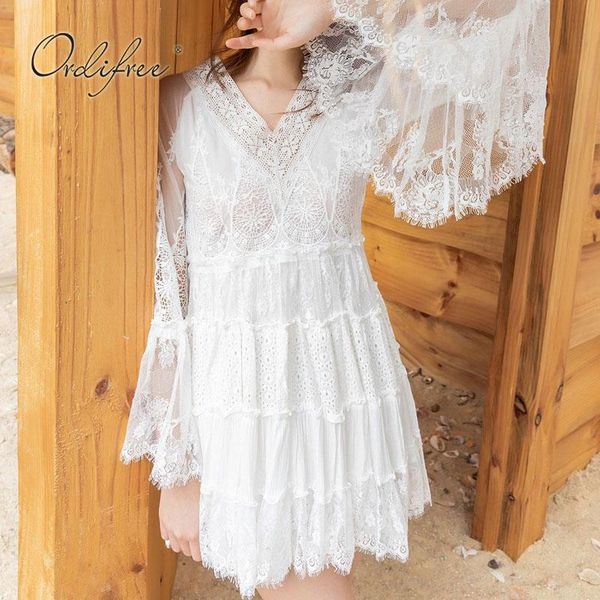 casual dresses ordi2021 summer women embroidery mini party dress long sleeve white lace tunic beach chiffon, Black;gray
casual dresses ordi2021 summer women embroidery mini party dress long sleeve white lace tunic beach chiffon, Black;gray