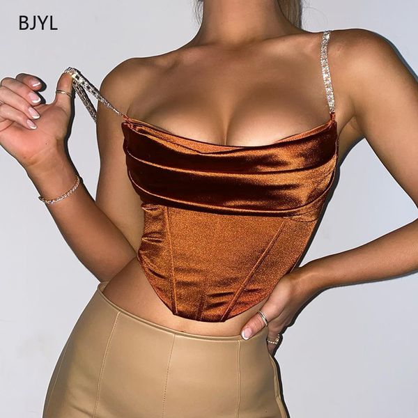 2021 new drill chain club wear tank slim fit temperament camisole small vest female streetwear 22573p ips3, White
2021 new drill chain club wear tank slim fit temperament camisole small vest female streetwear 22573p ips3, White