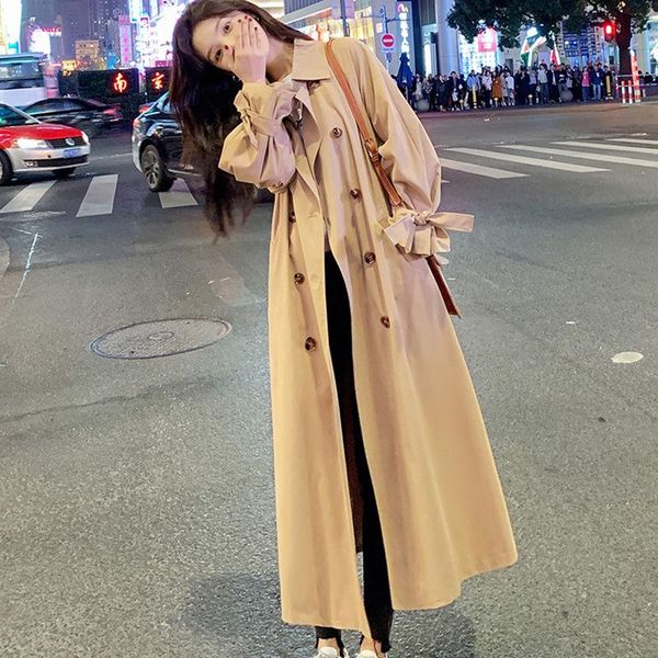 women's trench coats women 2021 spring autumn fashion casual double breasted classic long coat with belt chic female elegant windbreake, Tan;black
women's trench coats women 2021 spring autumn fashion casual double breasted classic long coat with belt chic female elegant windbreake, Tan;black