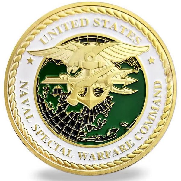 2pcs non magnetic crafts us navy seals sea air land naval special warare command gold plated challenge coin
2pcs non magnetic crafts us navy seals sea air land naval special warare command gold plated challenge coin