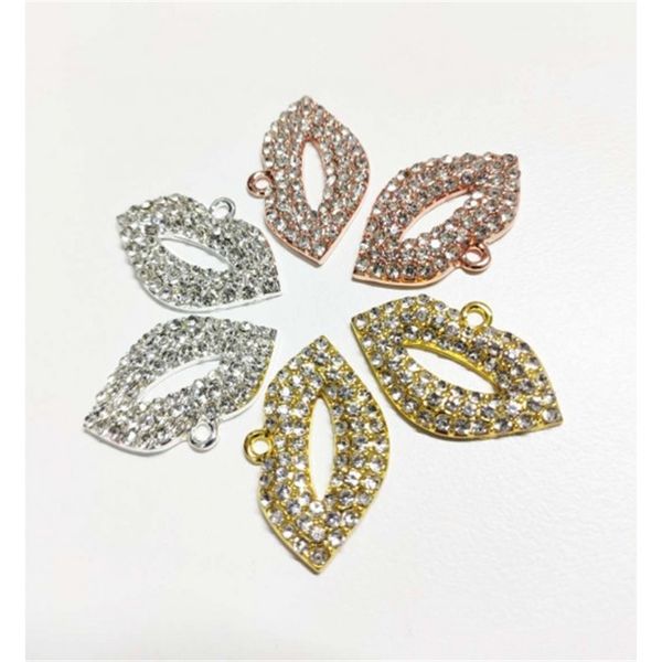 20pcs lip charms for women diy jewelry accessories l10, Bronze;silver