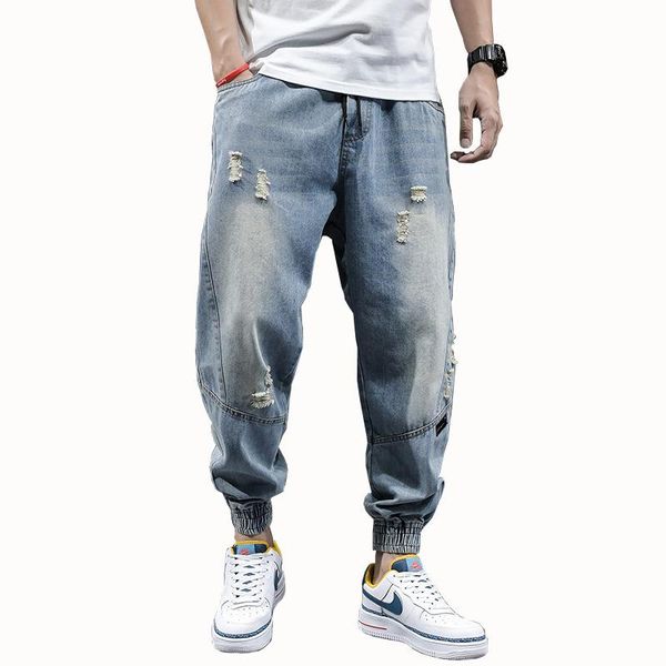 men's jeans harlan trousers 2021 spring loose ripped jogging pants casual streetwear clothing patchwork, Blue
men's jeans harlan trousers 2021 spring loose ripped jogging pants casual streetwear clothing patchwork, Blue