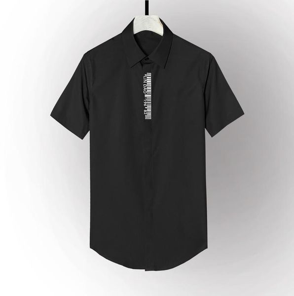 men's casual shirts summer shirt short-sleeved embroidered slim-fit mens button up short sleeve designer, White;black
men's casual shirts summer shirt short-sleeved embroidered slim-fit mens button up short sleeve designer, White;black