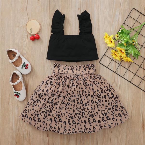 clothing sets baby toddler girl summer outfit sets, solid color ruffle spaghetti straps tank + high waist leopard skirt 2pcs suits, White
clothing sets baby toddler girl summer outfit sets, solid color ruffle spaghetti straps tank + high waist leopard skirt 2pcs suits, White