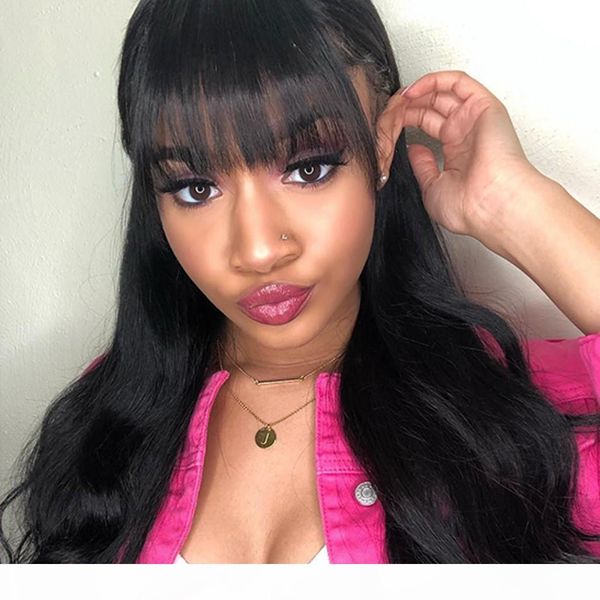 body wave wigs glueless human hair wigs with bangs natural color mongolian hair medium cap wig, Black;brown
body wave wigs glueless human hair wigs with bangs natural color mongolian hair medium cap wig, Black;brown