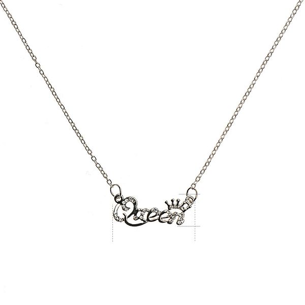 gold-color queen crown chain necklace zircon crystal necklace women fashion jewelry birthday present 3 color, Silver
gold-color queen crown chain necklace zircon crystal necklace women fashion jewelry birthday present 3 color, Silver