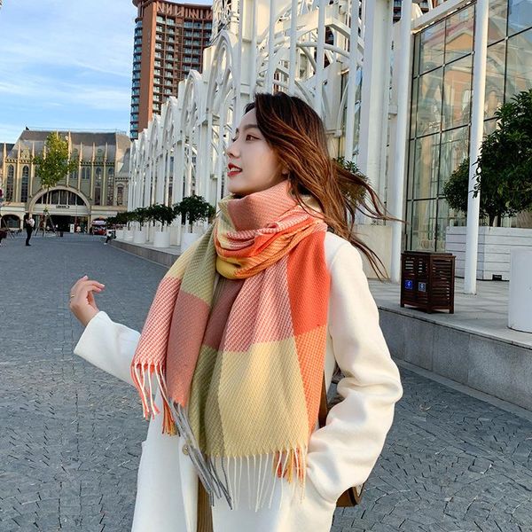 autumn winter warm temperamental new arrival vintage elegant plaid cute casual colorful knit lovely tassel scarf, Blue;gray
autumn winter warm temperamental new arrival vintage elegant plaid cute casual colorful knit lovely tassel scarf, Blue;gray