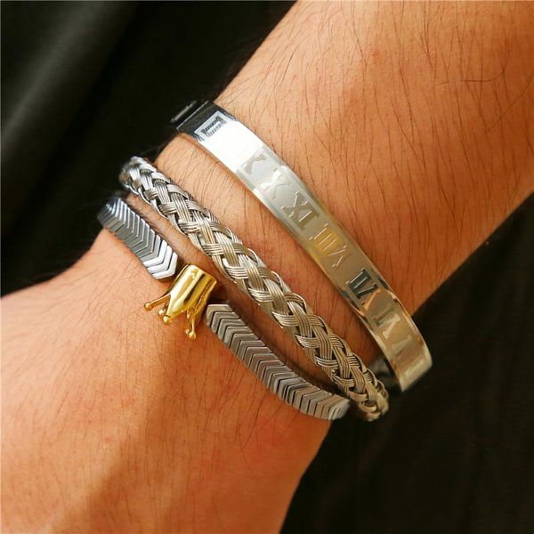 bangle explosive roman letter stainless steel open bracelet braided black iron stone crown titanium braceletzz37
bangle explosive roman letter stainless steel open bracelet braided black iron stone crown titanium braceletzz37