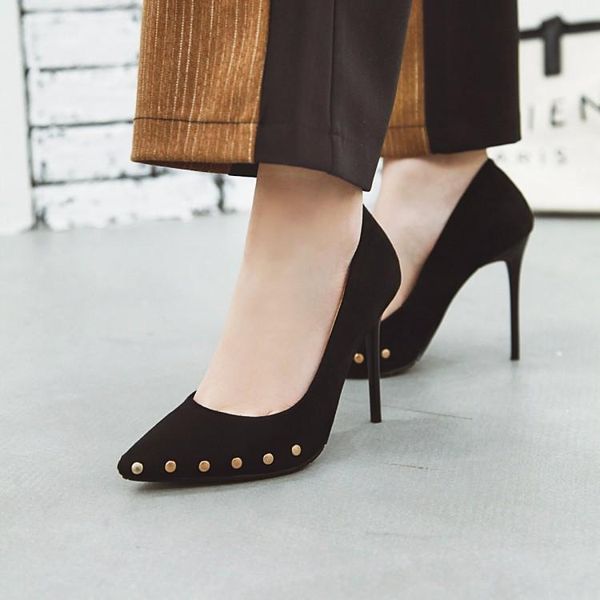 dress shoes women's 2021 spring high-heeled thin heel korean version all-around rivet light mouth black professional si
dress shoes women's 2021 spring high-heeled thin heel korean version all-around rivet light mouth black professional si