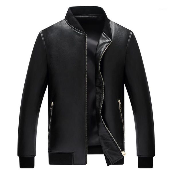 fashion black motorcycle genuine leather jackets brand men short slim sheepskin baseball uniform biker real leather coats1 
fashion black motorcycle genuine leather jackets brand men short slim sheepskin baseball uniform biker real leather coats1