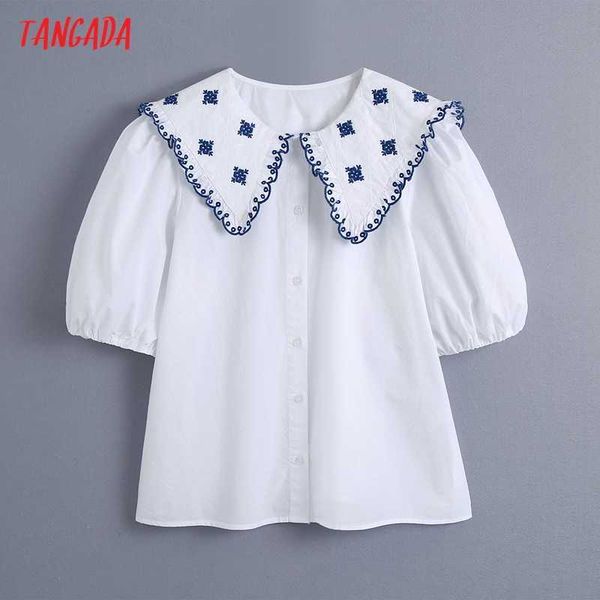 tangada women retro embroidery romantic blouse shirt short sleeve summer chic female shirt be610 210609, White
tangada women retro embroidery romantic blouse shirt short sleeve summer chic female shirt be610 210609, White