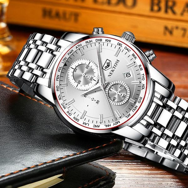 nektom men's fashion quartz watch luxury sports men's casual watch luxury watches mens watches reloj hombre, Slivery;brown
nektom men's fashion quartz watch luxury sports men's casual watch luxury watches mens watches reloj hombre, Slivery;brown