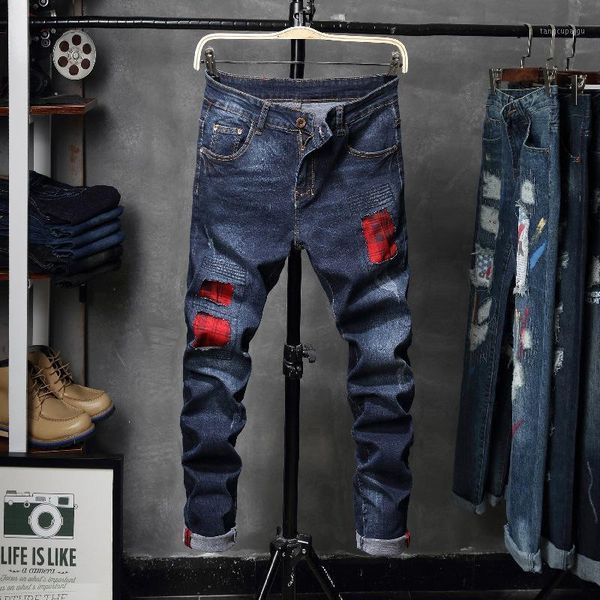 men's jeans men stretch washed patchwork casual retro mens denim vintage regular slim 2021 pants straight, Blue
men's jeans men stretch washed patchwork casual retro mens denim vintage regular slim 2021 pants straight, Blue