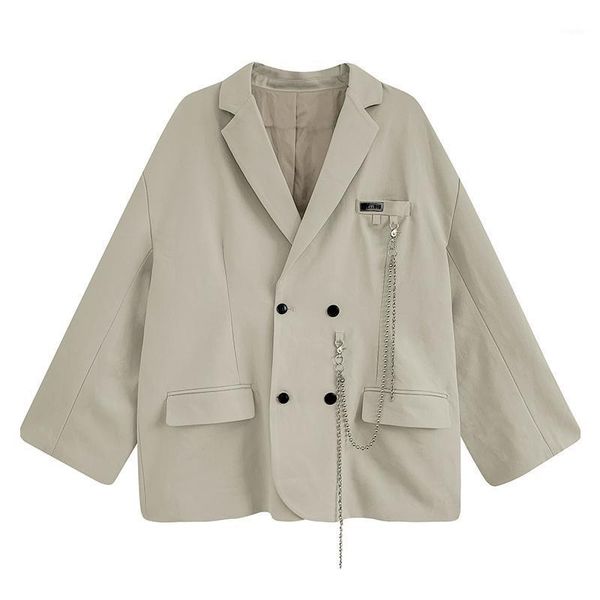women's suits & blazers 2021 fashion loose suit jacket with a slit and long double-breasted, White;black
women's suits & blazers 2021 fashion loose suit jacket with a slit and long double-breasted, White;black
