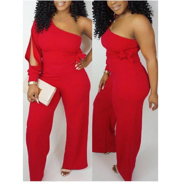women's jumpsuits & rompers autumn jumper one shoulder long sleeve jumpsuit slim wide leg romper ladies casual playsuit club party wear, Black;white
women's jumpsuits & rompers autumn jumper one shoulder long sleeve jumpsuit slim wide leg romper ladies casual playsuit club party wear, Black;white
