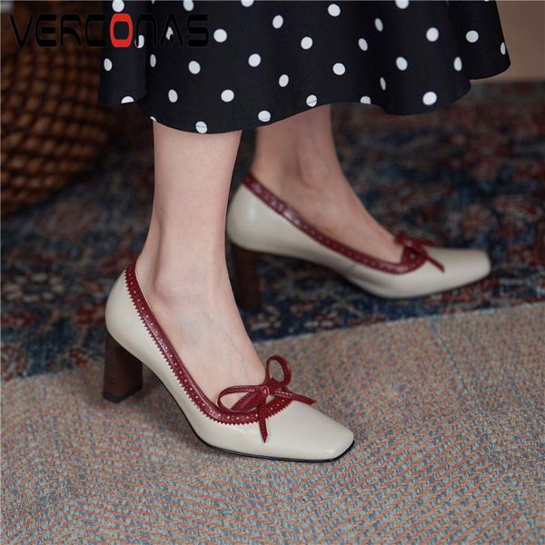 verconas women pumps spring summer new butterfly-knot square toe hollow genuine leather casual working high heels shoes woman, Black
verconas women pumps spring summer new butterfly-knot square toe hollow genuine leather casual working high heels shoes woman, Black