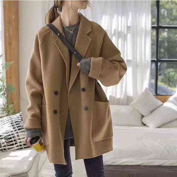 small hepburn double-sided cashmere coat women's short 2021 autumn winter double breasted loose wool, Black
small hepburn double-sided cashmere coat women's short 2021 autumn winter double breasted loose wool, Black