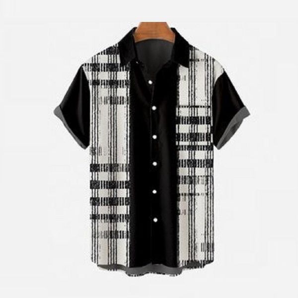 men's casual shirts vintage printed buttoned summer loose short sleeve fashion turn-down collar shirt men streetwear bluas, White;black
men's casual shirts vintage printed buttoned summer loose short sleeve fashion turn-down collar shirt men streetwear bluas, White;black