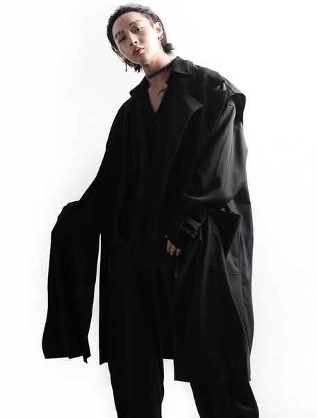 men's trench coats dark wind windbreaker jacket cardigan casual long vest sleevelessdark windb loose large size, Tan;black
men's trench coats dark wind windbreaker jacket cardigan casual long vest sleevelessdark windb loose large size, Tan;black