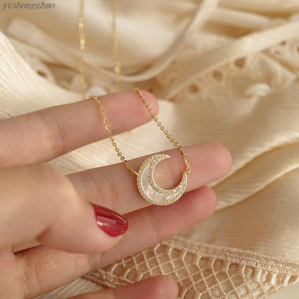chains fashion personality moon women necklace female clavicle chain plating gold crescent pendant necklaces for friend gift, Silver
chains fashion personality moon women necklace female clavicle chain plating gold crescent pendant necklaces for friend gift, Silver