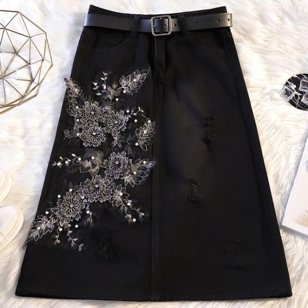 skirts plus size 5xl high waist denim skirt women 2021 fashion autumn embroidery flower package hip hole a-line, Black
skirts plus size 5xl high waist denim skirt women 2021 fashion autumn embroidery flower package hip hole a-line, Black