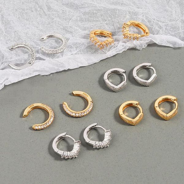 hoop & huggie fashion temperament small earrings for women simple zircons geometric c-shaped ear clip cuffs jewelry 2021 trend, Golden;silver
hoop & huggie fashion temperament small earrings for women simple zircons geometric c-shaped ear clip cuffs jewelry 2021 trend, Golden;silver