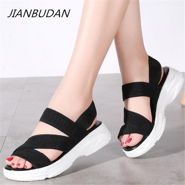 sandals jianbudan summer casual women's platform outdoor thick sole women beach shoes elastic band 35-44, Black
sandals jianbudan summer casual women's platform outdoor thick sole women beach shoes elastic band 35-44, Black