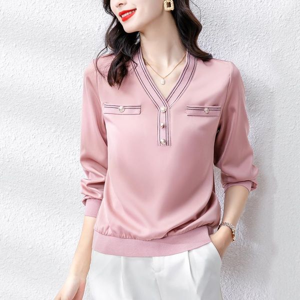 women's t-shirt korean autumn satin long sleeve women female tshits loose ladies white office lady t shirts
women's t-shirt korean autumn satin long sleeve women female tshits loose ladies white office lady t shirts