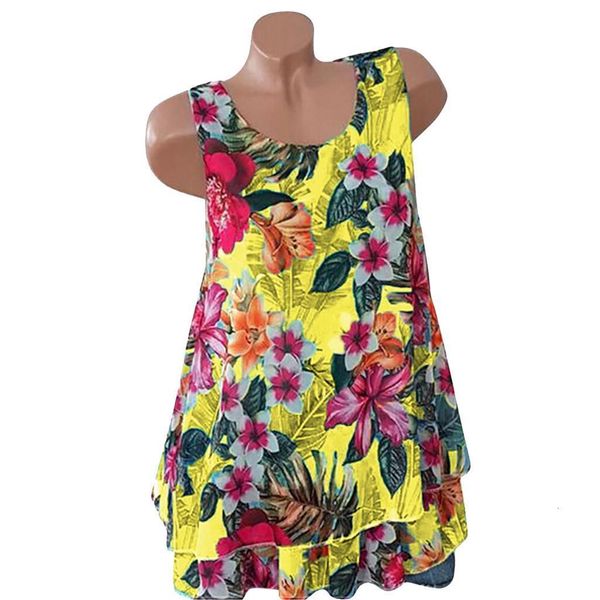 women t shirts large size sleeveless print yellow o-neck casual loose trend elegant noble summer t-shirt for women, White
women t shirts large size sleeveless print yellow o-neck casual loose trend elegant noble summer t-shirt for women, White