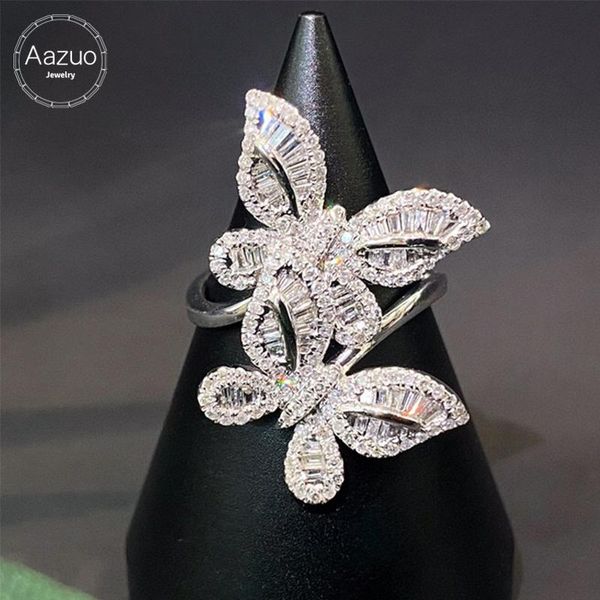 cluster rings aazuo 18k white gold real diamond 0.75ct luxuly button arm double bowknot ring gifted for woman deluxe banquet fashion love, Golden;silver
cluster rings aazuo 18k white gold real diamond 0.75ct luxuly button arm double bowknot ring gifted for woman deluxe banquet fashion love, Golden;silver