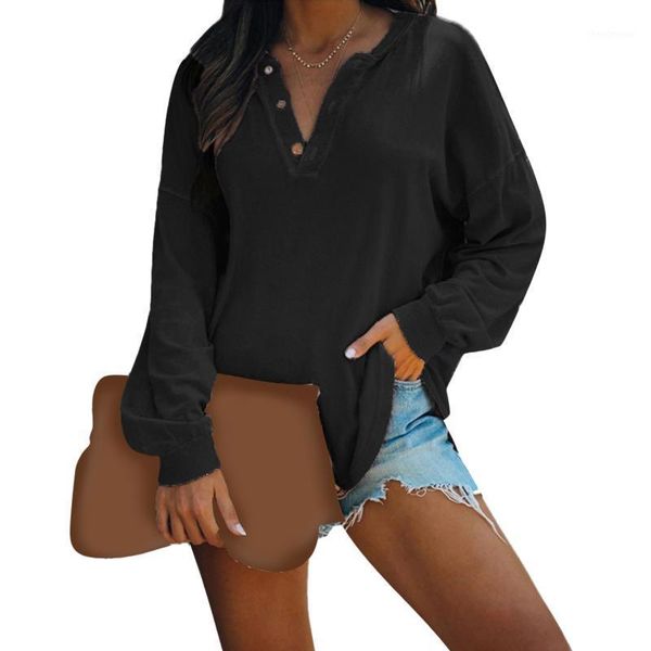 women's blouses & shirts autumn women v-neck long sleeve button loose pullover shirt basic casual female solid colorblouse, White
women's blouses & shirts autumn women v-neck long sleeve button loose pullover shirt basic casual female solid colorblouse, White