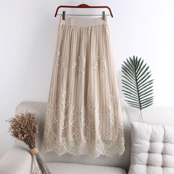 skirts sides women's high waist in autumn and winter show thin lace panel medium length large swing a-line pleated skirt 378, Black
skirts sides women's high waist in autumn and winter show thin lace panel medium length large swing a-line pleated skirt 378, Black