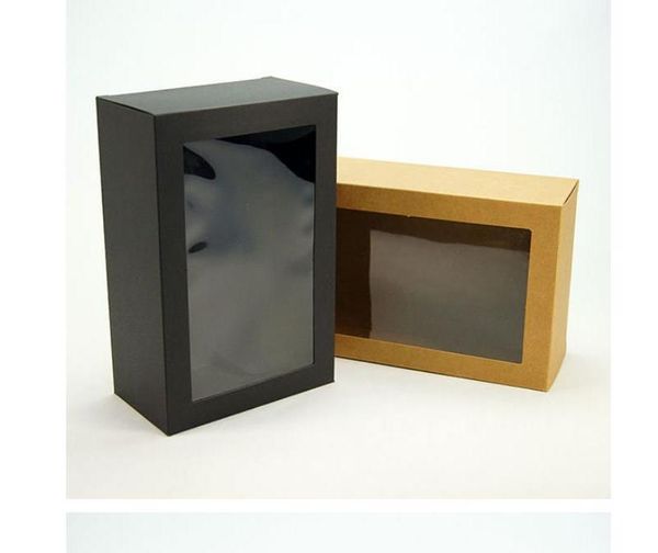 kraft black gift packaging box with window cardboard paper box party cake baking cookies candy wholesale
kraft black gift packaging box with window cardboard paper box party cake baking cookies candy wholesale