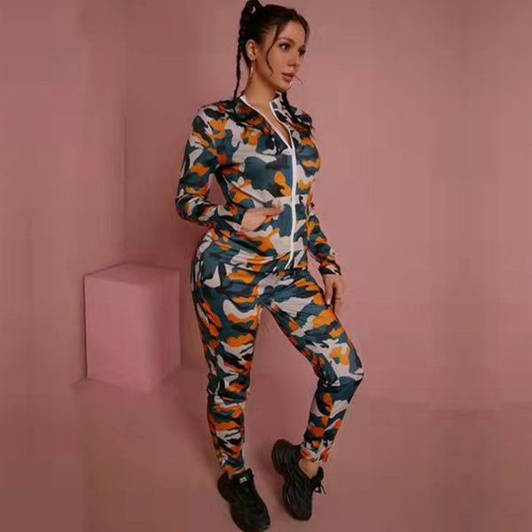 8069 women's autumn and winter sports leisure fashion printed camouflage two-piece set, Gray
8069 women's autumn and winter sports leisure fashion printed camouflage two-piece set, Gray