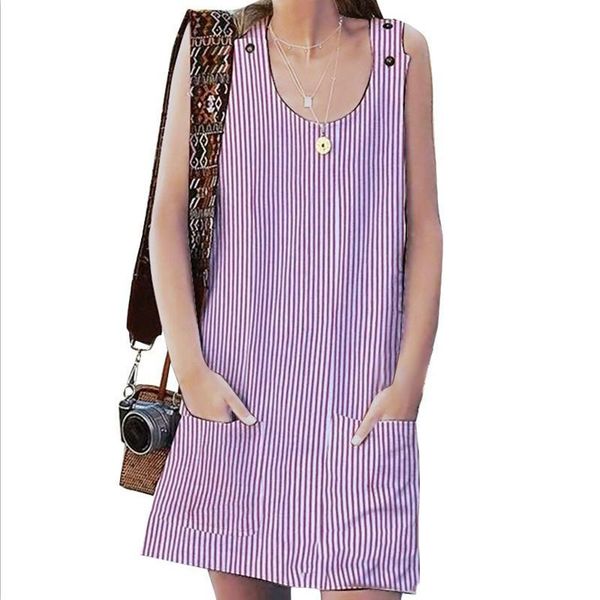 casual dresses summer fashion v neck sleeveless stripe women''s dress 2021 loose pocket buttons ladies mini plus size, Black;gray
casual dresses summer fashion v neck sleeveless stripe women''s dress 2021 loose pocket buttons ladies mini plus size, Black;gray
