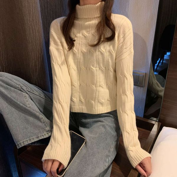 fashion autumn high neck twist winter sweater women's clothing 2020 new korean loose with woolen luxury, White;black
fashion autumn high neck twist winter sweater women's clothing 2020 new korean loose with woolen luxury, White;black