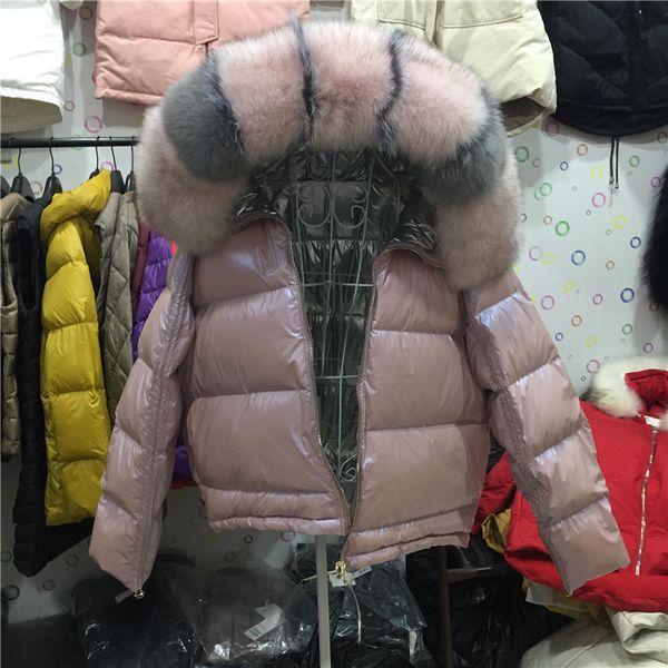 down jacket fur thickened double side women's autumn and winter coat loose hooded short bread suit, Black
down jacket fur thickened double side women's autumn and winter coat loose hooded short bread suit, Black