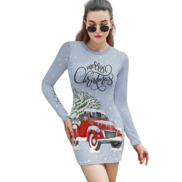 casual dresses triple a women long sleeve wrap christmas tree printing party, Black;gray
casual dresses triple a women long sleeve wrap christmas tree printing party, Black;gray