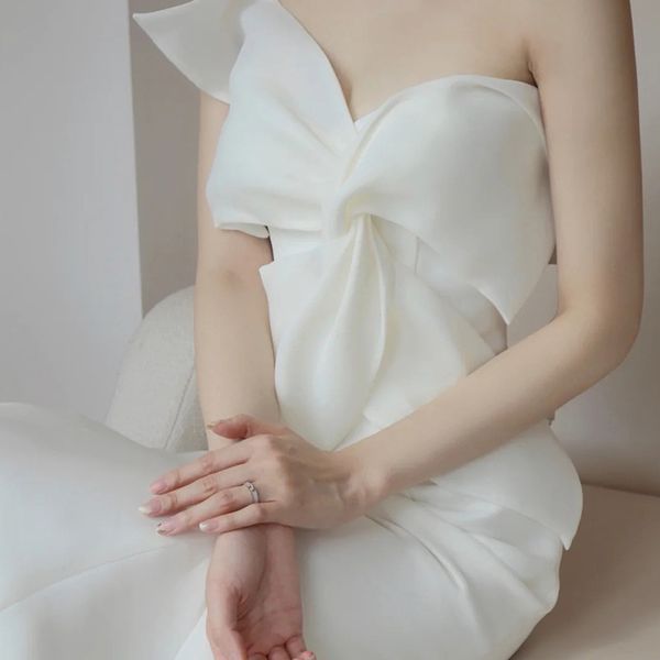 big bowknot elegant mermaid wedding dresses 2022 strapless open back long train bridal gowns boho beach robes de mariée al9639, White
big bowknot elegant mermaid wedding dresses 2022 strapless open back long train bridal gowns boho beach robes de mariée al9639, White