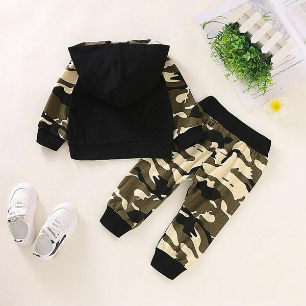 new baby boy letter hoodies + camouflage pants infant outfits set newborn clothes, White 
new baby boy letter hoodies + camouflage pants infant outfits set newborn clothes, White