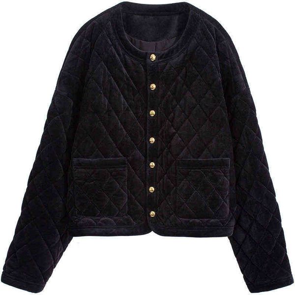 net red style small fragrance coat for women 2021 autumn black cotton clothes long sleeve veet short, Black;brown
net red style small fragrance coat for women 2021 autumn black cotton clothes long sleeve veet short, Black;brown